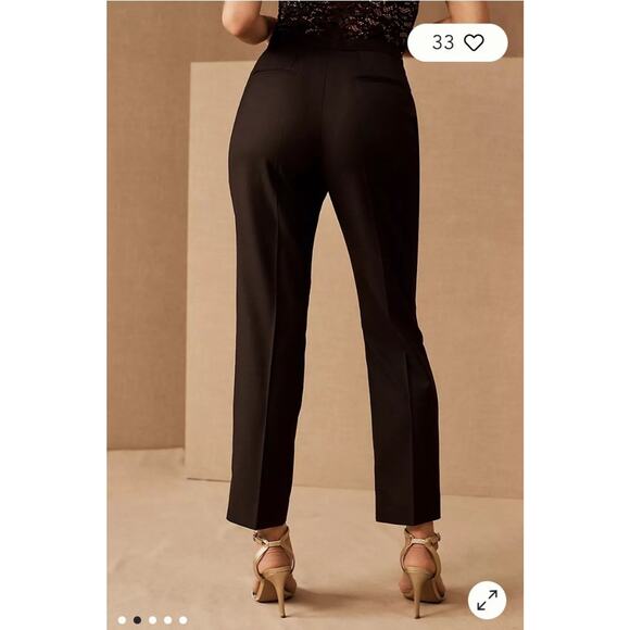 The Tailory New York X BHLDN Westlake Suit Pant Size 10 Black Trousers New j11 - Picture 2 of 9